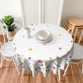 thumbnail image 5 of Spring Summer Tablecloth Round 60 Inch Wildflower Butterfly Spring Summer Floral Seasonal Table Cloth Washable Spillproof Wrinkle Resistant Fabric Table Cover for Indoor Outdoor Kitchen Dinning, 5 of 6
