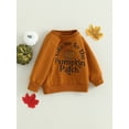 thumbnail image 4 of Wassery Baby Halloween Sweatshirt Long Sleeve Pumpkin Letter Print Pullovers Tops 6M 12M 18M 24M 3T Toddler Girl Boy Autumn Clothes, 4 of 8