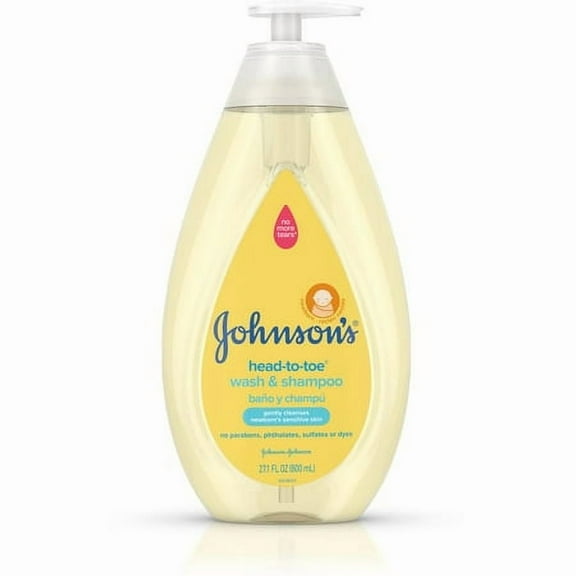 JOHNSON'S Head To Toe Gentle Tear Free Baby wash & Shampoo for baby Sensitive skin 27.1 oz (Pack of 3)