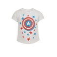 thumbnail image 3 of Marvel Avengers Spider-Man Captain America Little Girls 3 Pack Pullover T-Shirts Toddler to Big Kid, 3 of 5