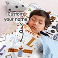 thumbnail image 2 of KAINSY Personalized Toddler Nap Mat for Daycare Cot Bedding - Custom Name Aerospace White Kids Nap Mats With Pillow Blanket for Boys.(Cushions + Pillows22.5"x55"+Blanket size: 33.5" x 45"), 2 of 4