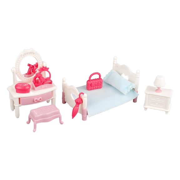 BESTSKY Dollhouse Furniture Set Stimulate Creativity Doll House Furniture and Accessories Set Miniature Scene Dollhouse Accessories Bedroom Accessories