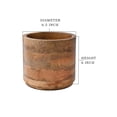 thumbnail image 5 of Medium Mango Wood Cachepot for Flowers & Plants, 6.5" Diameter & 6" Tall, 5 of 6