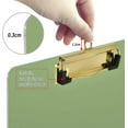 thumbnail image 4 of Coolnut Plain Olivine Solid Color Clipboard, Acrylic Standard A4 Letter Size Clip Board with Low Profile Clip for Office, Classroom, Doctor, Nurse and Teacher, 12.5"x9", 4 of 7