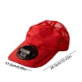 thumbnail image 3 of Oioii 3-Speed Adjustable Sun Hat With Built-In Fan, USB Rechargeable And Portable, Perfect For Students, Camping, Hiking And Outdoor Activities,Red, 3 of 6