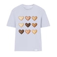 thumbnail image 4 of Xuyuer Women Blessed Beyond Measure Funny Cute T Shirts for Women Cute Sleeved Tops, Summer T-Shirt for Leisure Outdoor Casual Wear Simple Heart Graphic Shirts Vacation Thankful Tee, 4 of 4