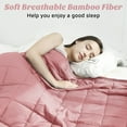 thumbnail image 4 of Gymax 20 lbs 60'' x 80'' Weighted Blanket w/ Bamboo Fabric Cover Pink, 4 of 8