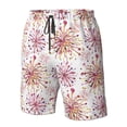 thumbnail image 4 of Rocae Fireworks for Men's Beach Shorts Casual Elastic Waist Drawstring Summer Beach Shorts,S-3XL-X-Large, 4 of 6