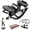 Black, variant on Flybrother Rocking Stepper for Exercise at Home Portable Rock Stepper from Side to Side with Resistant Bands and Non-Slip Mat - Silver