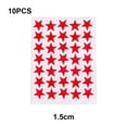 thumbnail image 4 of pitrice 10 Sheets Award Flash Sticker Five-pointed Star Removable Mother Praise Label Decorations Reward Decals Children Students Red, 4 of 5