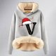 thumbnail image 4 of WILLBEST Sudadera Oversize para Mujer, con Estampado de Letras Navideñas, de Lana Gruesa, Cálida para El Invierno Mediana, 4 of 4