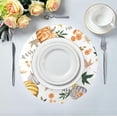 thumbnail image 5 of GZHJMY Autumn Harvest Pumpkin Round Placemats Set of 6, Non-Slip Table Mats Washable Heat Resistant Place Mats for Kitchen Dining Table Home Decor,15.4 Inch, 5 of 7