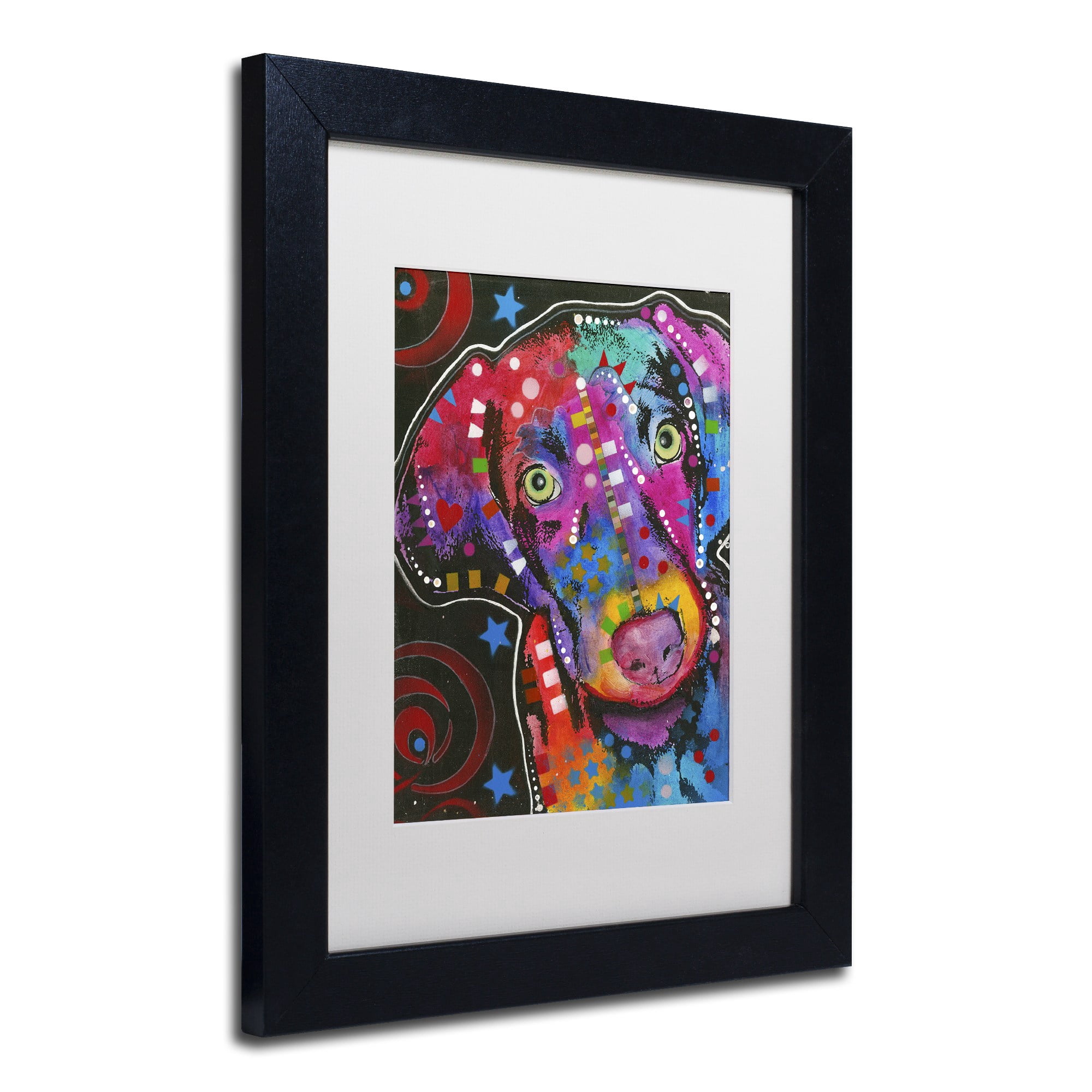 Trademark Fine Art "18" Canvas Art by Dean Russo, White Matte, Black Frame