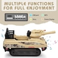 thumbnail image 5 of Track Seven 24V Ride on Car, Kids Ride on Tank with Fighting Cannon and Rotating Turret, Remote Control, Lights, Music, 360° Spin, Electric Off-Road RC Fighting Tank Truck, Yellow, 5 of 10