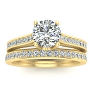 5/8ct Diamond Bridal set in 10k Yellow Gold (10K Gold, G-H, I2-I3, 5/8ctw)