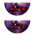 thumbnail image 2 of DAMAI 2 Pcs Halloween Bunting Flags,1.5x3 Ft Hanging Halloween Flag Grommet Half Fan Banner,Halloween Pleated Fan Flag for Outside Holiday Garden Yard Fence Porch Home Party Decor, 2 of 7