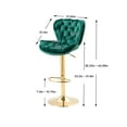 thumbnail image 7 of Adjustable Bar Stools with Back and Footrest, Modern Counter Height Dining Chairs Barstools with Comfy Upholstered, Kitchen Bar Chairs with Golden Legs for Home Bar Dining Room, Emerald, 7 of 7
