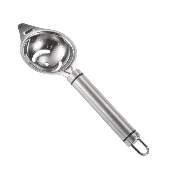 Solivara Stainless Egg White Separator And Yolk Separator Long Handle For Kitchen Utensil Stainless Steel(Silver,One Size)