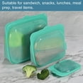 thumbnail image 3 of Reutilizables Silicona Alimentos Almacenamiento Bolsas 2uds, Silicona Alimentos Bolsas Congelador Bolsas Refrigerador Fresco Bolsas para Comida-Verde+Azul (Pequeño), 3 of 5