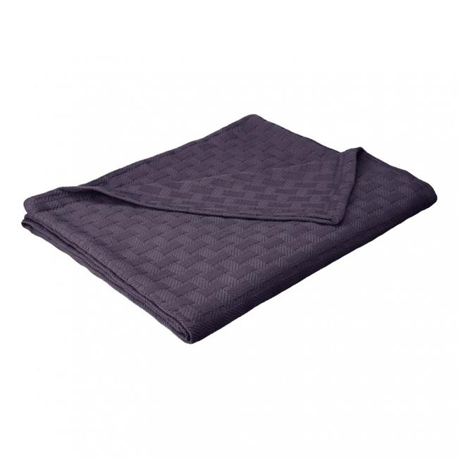Impressions BLANKETBAS KG NB King Cotton Blanket Basket Weave Navy