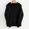 thumbnail image 3 of Fanxing Womens Black Sweatshirts Women Oversized Sweatshirt Trendy Boyfriend Hoodies Tops for Juniors Hooded Drawstring Pullovers, 3 of 6