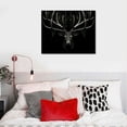 thumbnail image 4 of Nawypu  Large Deer Antler Wall Art Black and White Elk Picture Canvas Prints Modern Living Room Bedroom Home Decoration Inner Frame Easy to Hang, 4 of 4