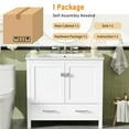 thumbnail image 5 of Kadyn Modern Bathroom Vanity,Bathroom Cabinet,36" White Bathroom Vanity with Ceramic Sink, Soft-Close Doors & Divided Drawer, 5 of 13