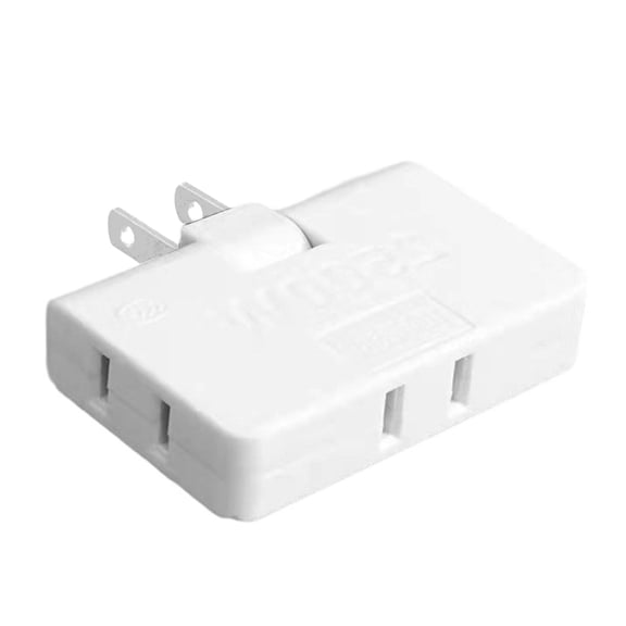 2Pin Outlet Expander Convert 2 Prong Plug to 3 Prong/2 Prong Socket Safe Charging Home Application