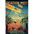 thumbnail image 2 of Unknown 23x32 White Modern Wood Framed Museum Art Print Titled - Aviation Meet in Los Angeles, 2 of 4