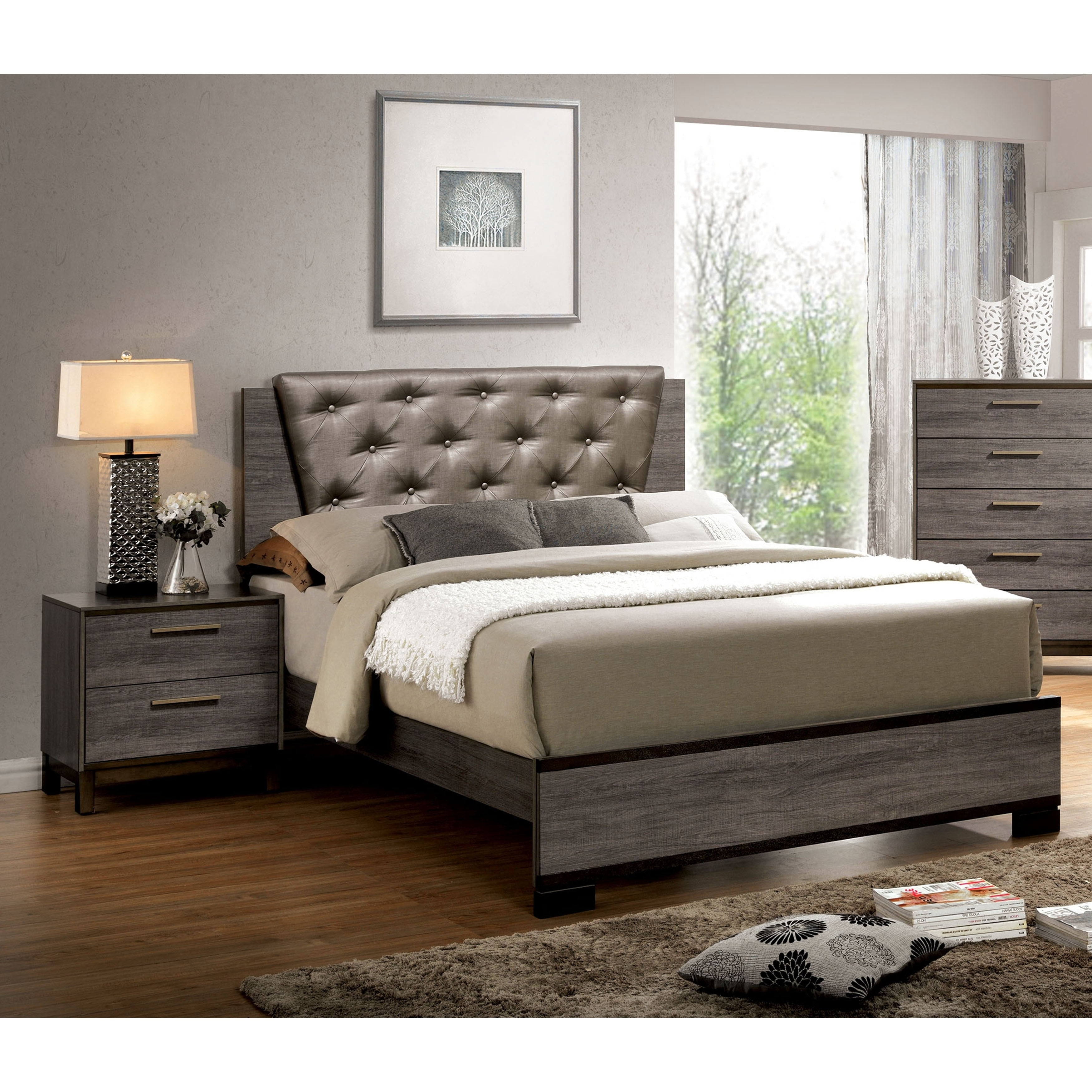 gray bed set