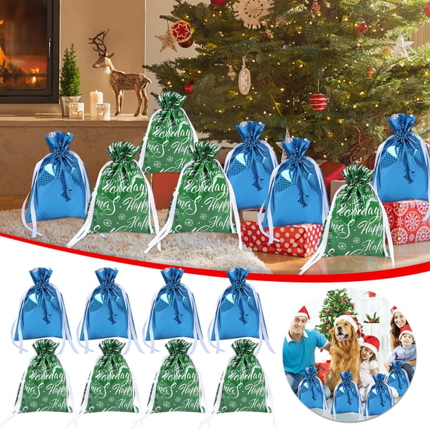 Bolsa de regalo de Navidad Bolsa de regalo con cordón Bolsa de papel de aluminio de Navidad Bolsa de regalo de Navidad Wmkox8yii HFSH2857