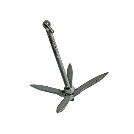 Marine Folding Grapnel Anchor - Hot Dipped Galvanized 7.72 Lbs (3.5 Kgs) -, Hot Dipped Galvanized - The best protection against rust By Five (Best Electronic Rust Protection)