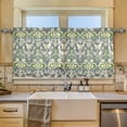 thumbnail image 2 of Yayeee Kitchen Curtains Tier Set of 2 Light Filtering 57"x36" Over Sink Window Panels, Beige Floral, 2 of 7