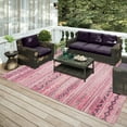 thumbnail image 2 of Yuma Indoor/Outdoor Pink Bohemian Tribal 8’ x 10’ Non-Skid Area Rug, 2 of 9