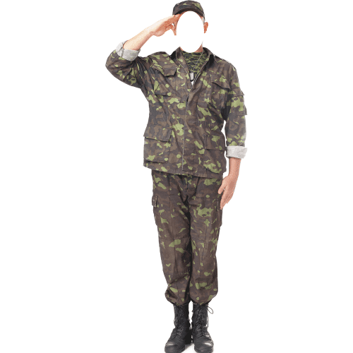 SS11133 Army Soldier Salute Stand In Cardboard Cutout Standee Standup