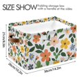 thumbnail image 4 of Yayeee Canvas Storage Basket with Handles for Shelves Fabric Bins Closet Organizer, Retro Colorful Flowers, 4 of 8