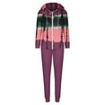 thumbnail image 6 of Two Piece Sets for Women Drawstring Sweatsuits Zip Up Hoodie and Sweatpants Print Hooded Top Pants Tracksuits (Watermelon Red M), 6 of 6