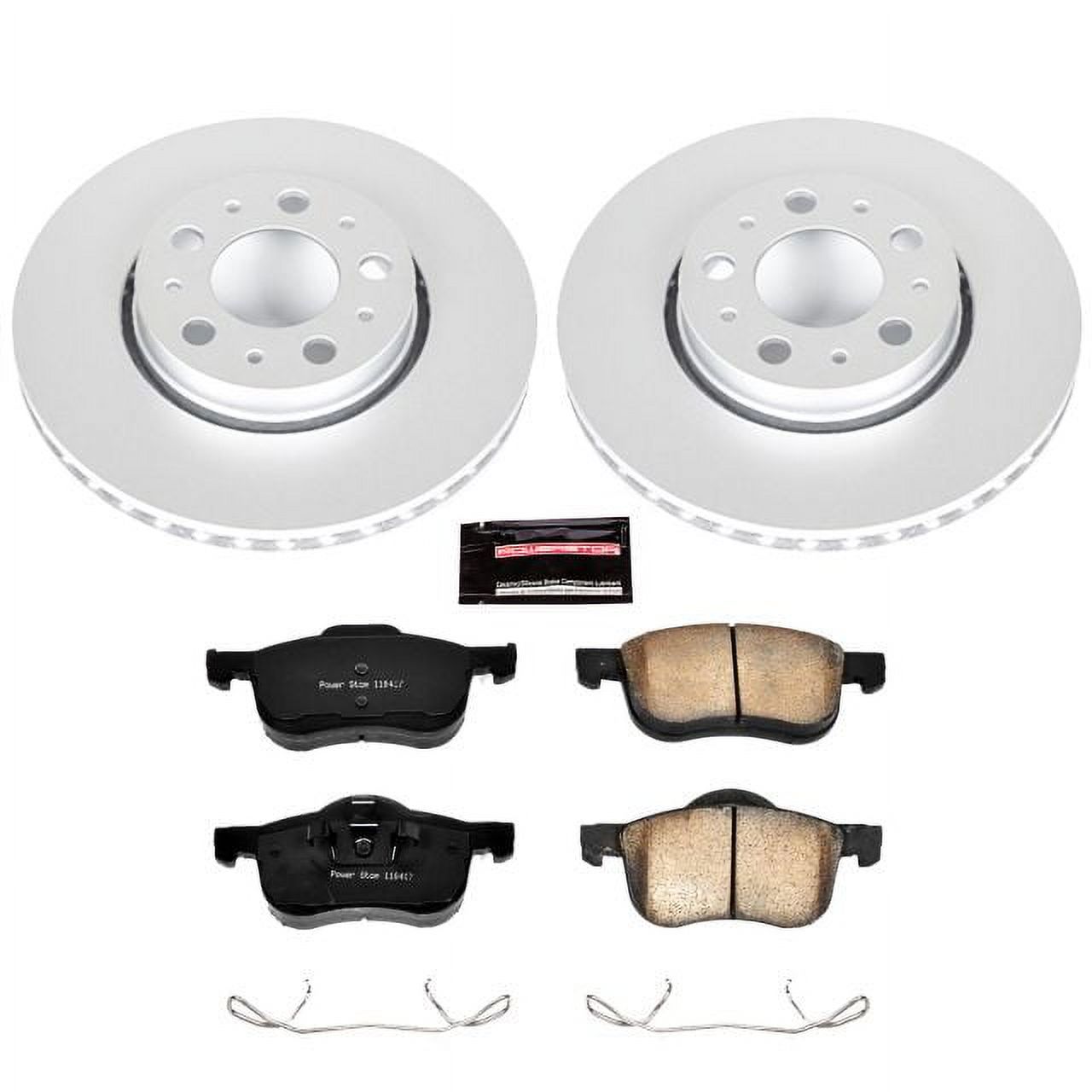 PowerStop Front Geomet Coated Brake Rotor and Pad Kit Fits: VOLVO Select Models CRK3004
