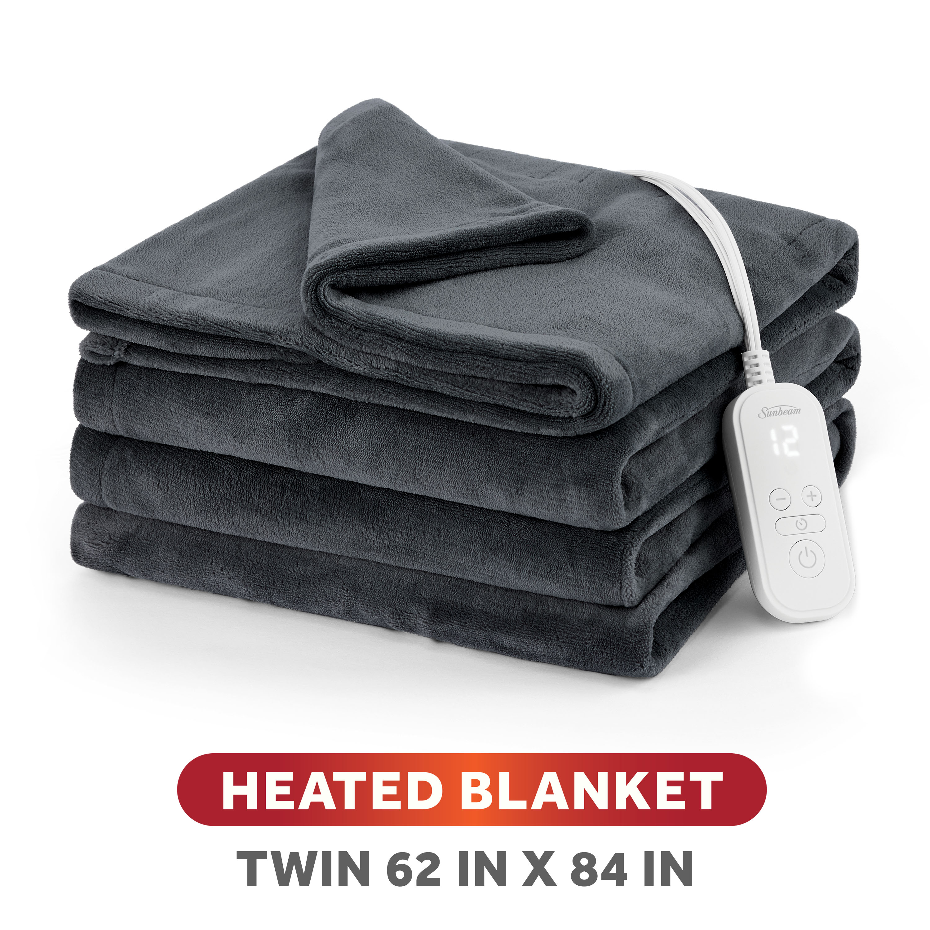 Sunbeam Heated Microplush Bed Blanket, Twin Size photo 1