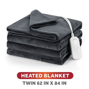 Sunbeam Heated Microplush Bed Blanket, Twin Size
