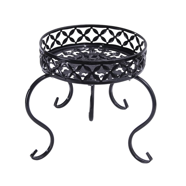 Support de Jardinière en Métal Rond Supports pour Plantes en Pot en Métal Support de Pot de Fleurs Support de Jardinière Support Rond Étagère pour Plantes Robuste Plante en Pot