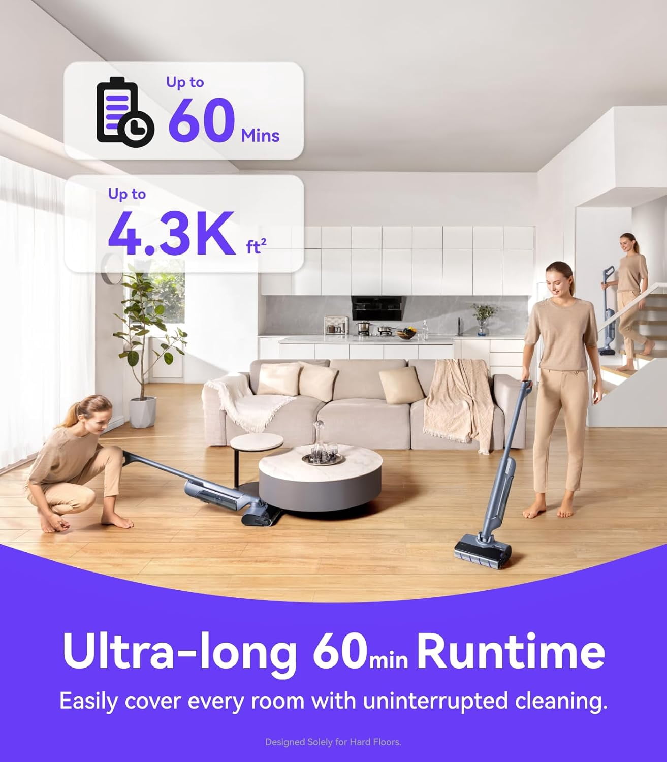 Restored NARWAL S20 Pro Cordless Vacuum Mop with Self-Cleaning, Wet Dry Vacuum Cleaner for Hard Floors, Ideal for Families with Kids and Pets (Refurbished)
