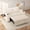 Beige, variant on 65" Chenille 3-in-1 Convertible Sofa Bed with Reclining Backrest|USB Ports|Cup Holders|Side Table|Storage Armrests