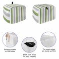 thumbnail image 5 of Green Grey Stripe Toaster Cover 2 Slice, Modern Farmhouse Vertical Striped Dustproof Bakeware Oven Protector with Top Hook, Waterproof Small Kitchen Appliance Toasters Dust Cover, 11"x6"x8", 5 of 9