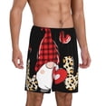 thumbnail image 2 of Xecao Love Gnomes Print Men's Sleepwear Shorts Pajama Bottom Lounge Short nightwear with Convenient Pockets for Relaxed Home Wear-3X-Large, 2 of 6