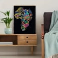 thumbnail image 5 of African Map Colorful Pattern Canvas Wall Art Print，Suitable for Living Room，Bedroom，Office，Hallway，Dining Room Decoration., 5 of 8