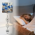 thumbnail image 4 of Square Wall Clock,Small Blue Flowers Were Painted On The Old Wooden Board,Silent Non-Ticking Wall Clock Decor for Home Office Kitchen Living Room Bedroom(16inch), 4 of 4