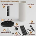 thumbnail image 4 of ERDS-LED Floor Lamp for Living Room, Dimmable Standing Lamps with Foot Switch,Remote Custom Color Temperature Black Pole Lamp with Lampshade,9W Led Bulb Tall Lamps for Bedroom Office Kid Room Decor, 4 of 4