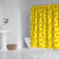 thumbnail image 2 of Sunflower and Flower Yellow Pattern Modern Waterproof Shower Curtain Set with 12 Hooks, Washable Decorative Bathroom Shower Curtain, 2 of 6