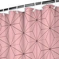 thumbnail image 3 of Pink Geometric Lattice Pattern Shower Curtain 72"x72" ,Bathroom Decorative Shower Curtains Set with 12 Hooks,Modern Waterproof Washable Shower Curtain, 3 of 6